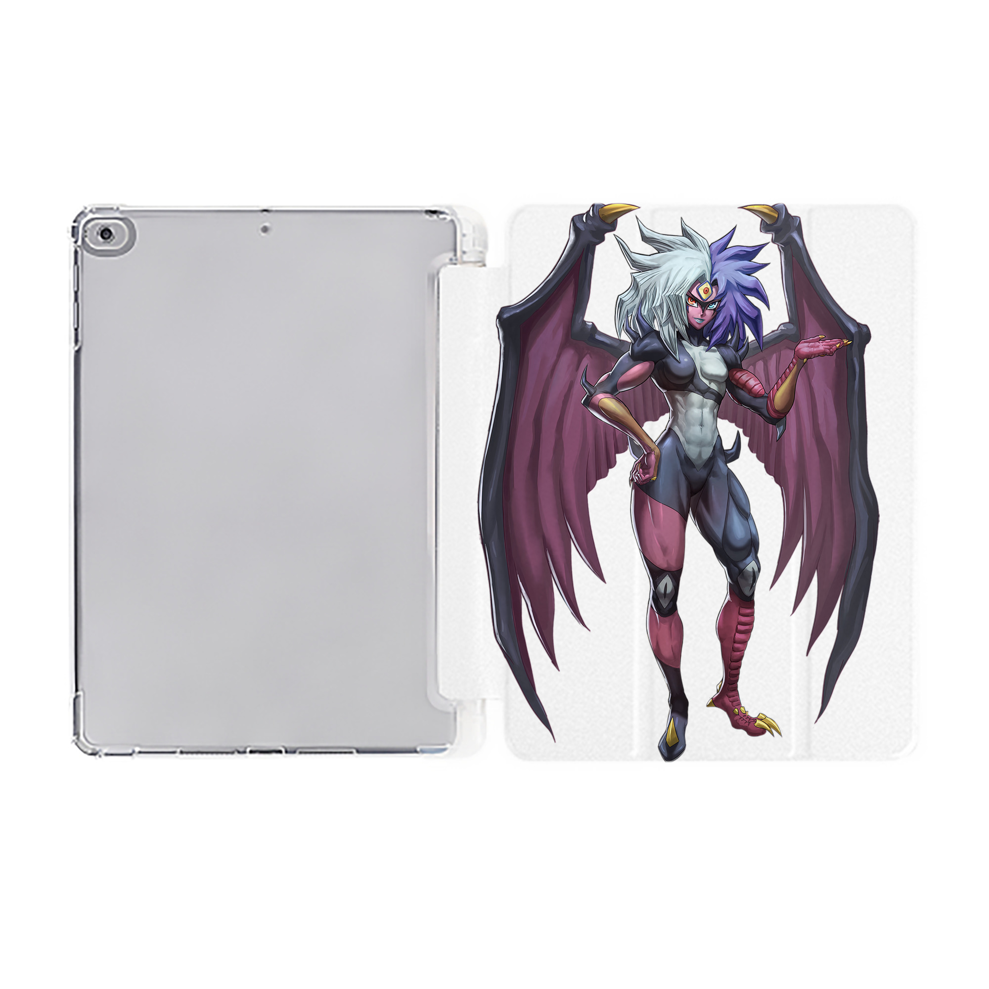 （画像用） 遊☆戯☆王 Yu-Gi-Oh! IPad ケース ペン収納付き 三つ折りスタンド PUレザー×シリコン 対応機種9.5/10.5/10.9インチ